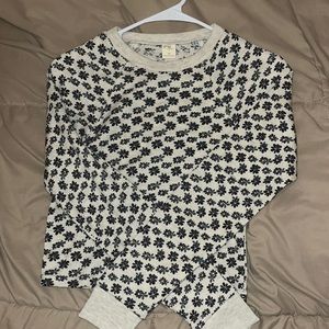 White and blue floral top from pac sun